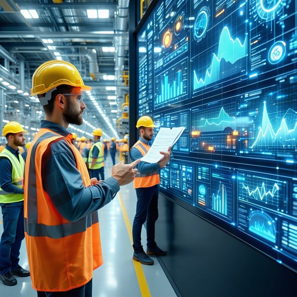 143629742.fs1.hubspotusercontent-eu1.nethubfs143629742AI-Generated MediaImagesThe image depicts a modern factory floor bustling with activity Wo